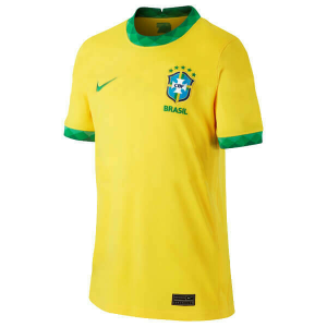 Brasilien Hemma Fotbollströjor 20-21 - Kortärmad