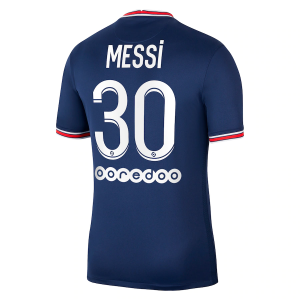 Billiga Fotbollströjor Paris Saint Germain PSG Lionel Messi 30 Jordan Brand Hemma tröja 2021/22 - Kortärmad